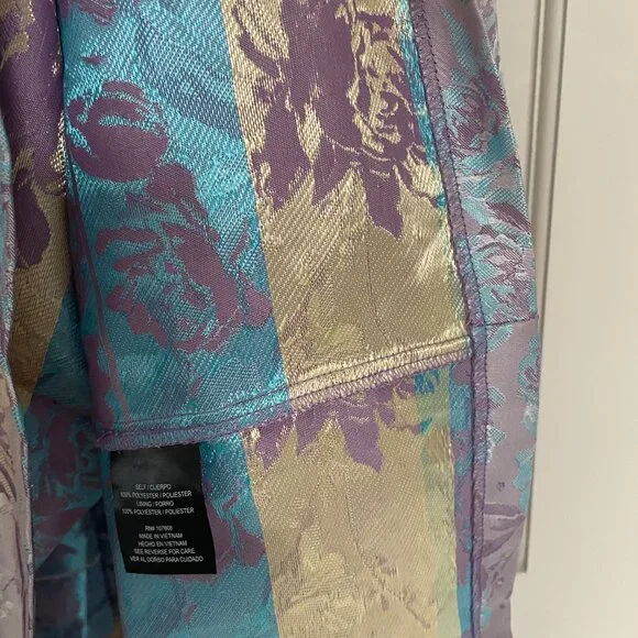 Be by Chetta B Dress Lavender Gold Pleated cocktail Formal Prom Size 16 NWT - Picture 7 of 8